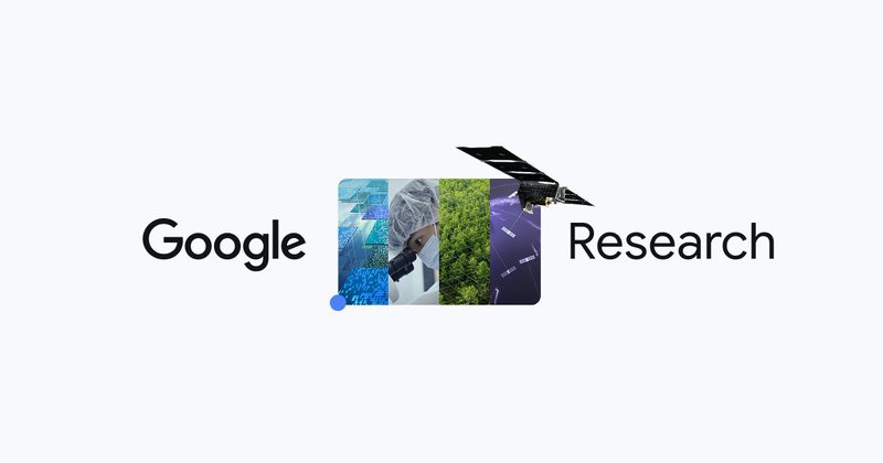 Google Research logo with science and technology imagery